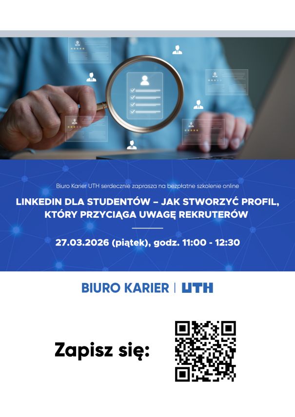 Obrazek aktualności: Bezpłatne szkolenie "Linkedin dla studentów jak stworzyć profil który przyciąga uwagę rekruterów"
