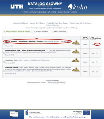 system biblioteczny UTH