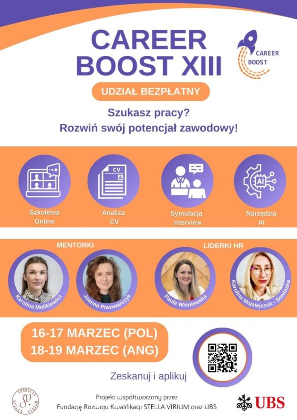 Obrazek aktualności: Dołącz do projektu Career Boost i zrób krok w stronę kariery!