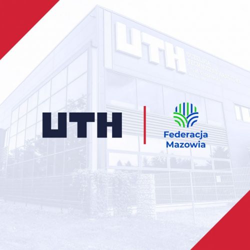 grafika z logo uth i federacji mazowia