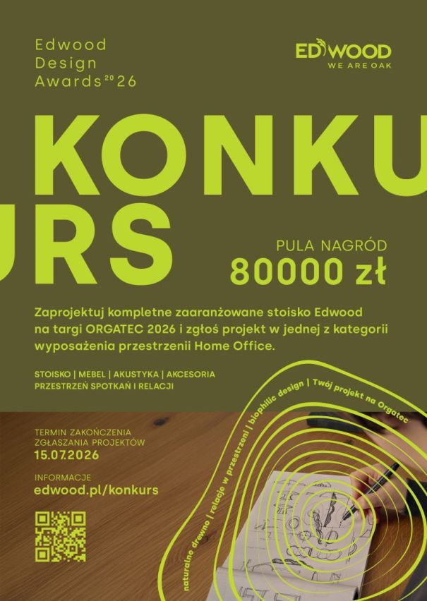 Obrazek aktualności: Edwood Design Awards 2026 — konkurs dla studentów kierunku Architektura Wnętrz