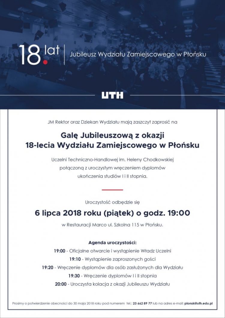 18 lat UTH w Płońsku