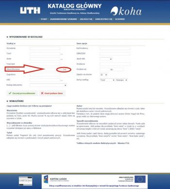 system biblioteczny UTH