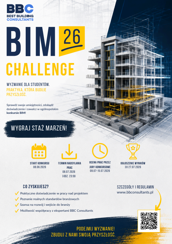 Obrazek aktualności: BIM Challenge 2026 – sprawdź swoje umiejętności i wygraj staż marzeń