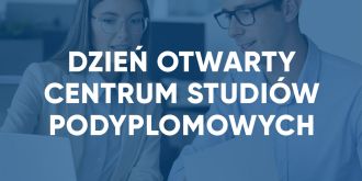 Grafika promocyjna dnia otwartego studiów podyplomowych w UTH