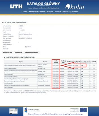 system biblioteczny UTH