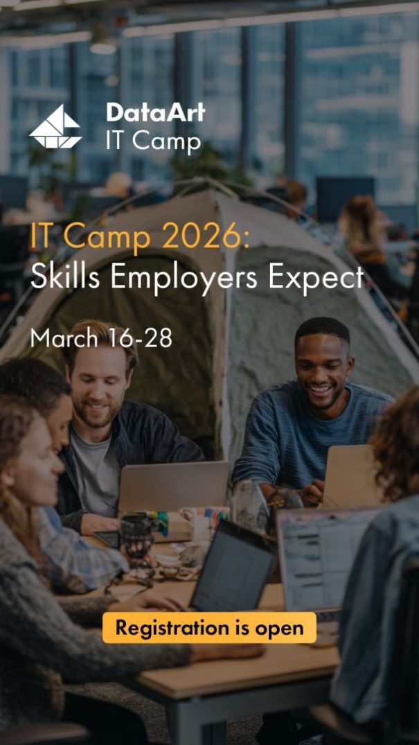 Obrazek aktualności: Zdobądź kompetencje, których oczekują pracodawcy w IT – DataArt IT Camp 2026