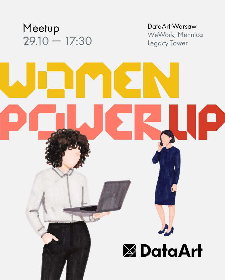 Spotkanie Women Power Up w Warszawie 29.10, z kobietami w biznesie i technologii, promujące współpracę i rozwój.