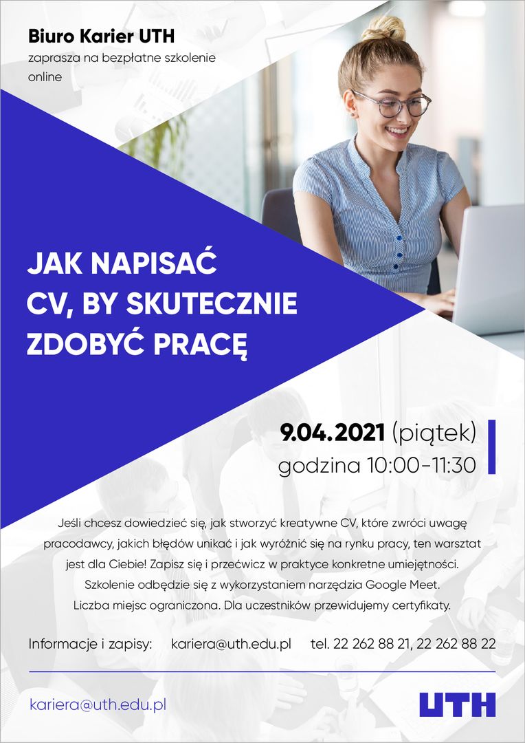 plakat jak napisać cv by skutecznie zdobyć pracę