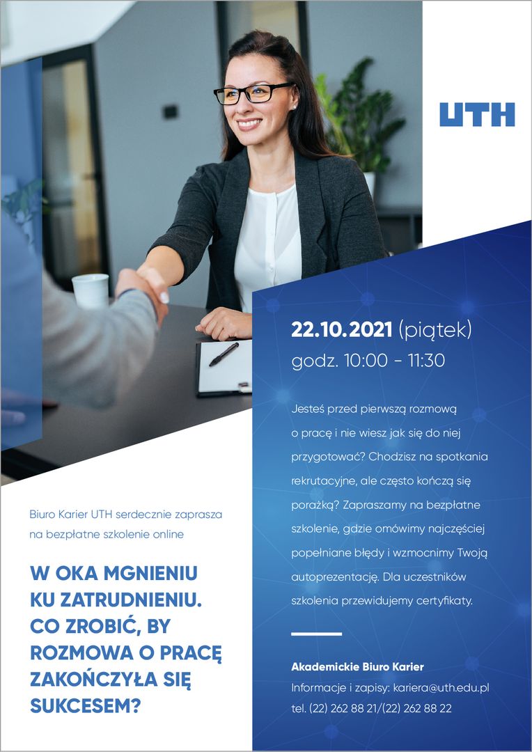plakat w oka mgnieniu ku zatrudnieniu