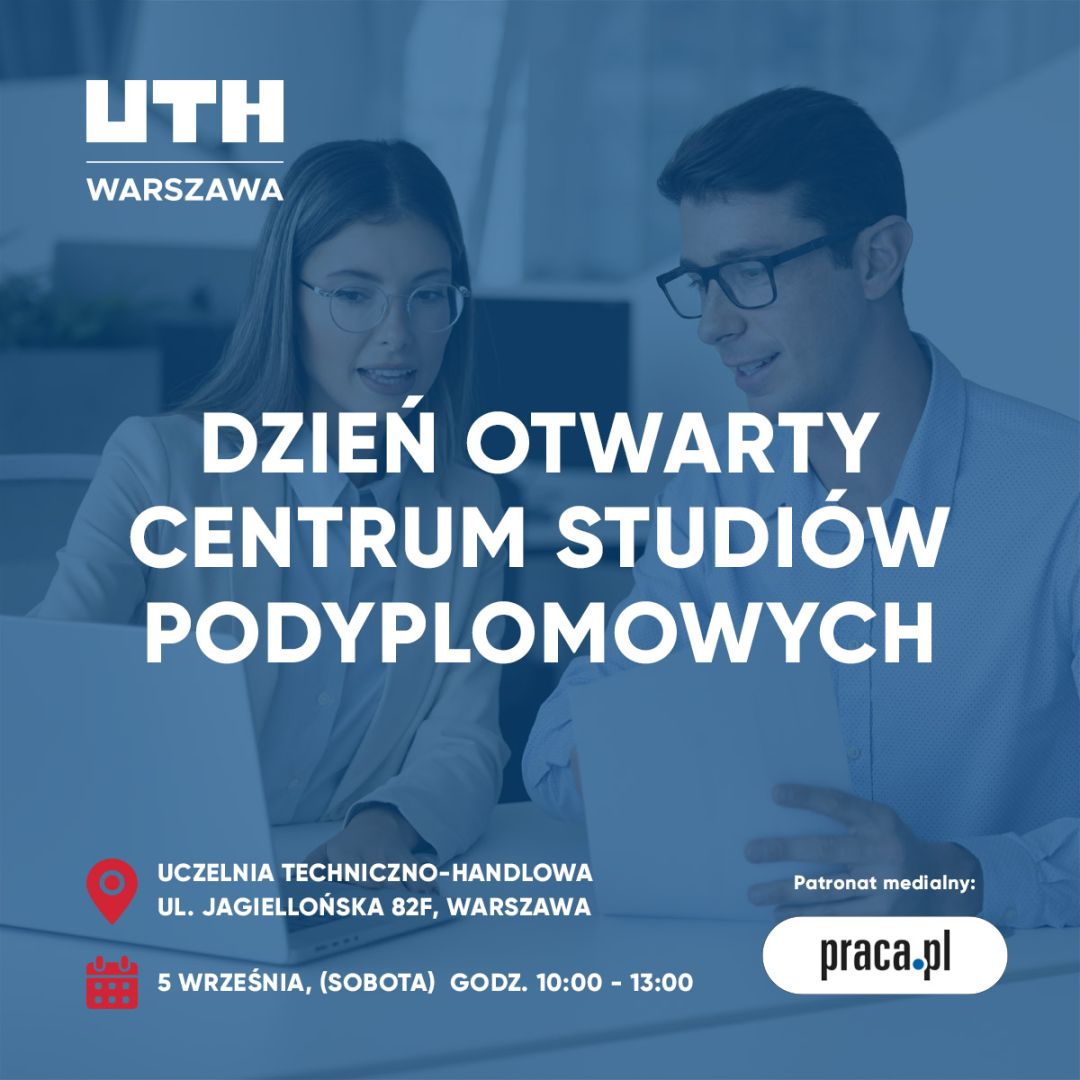 Grafika promocyjna studiów podyplomowych UTH