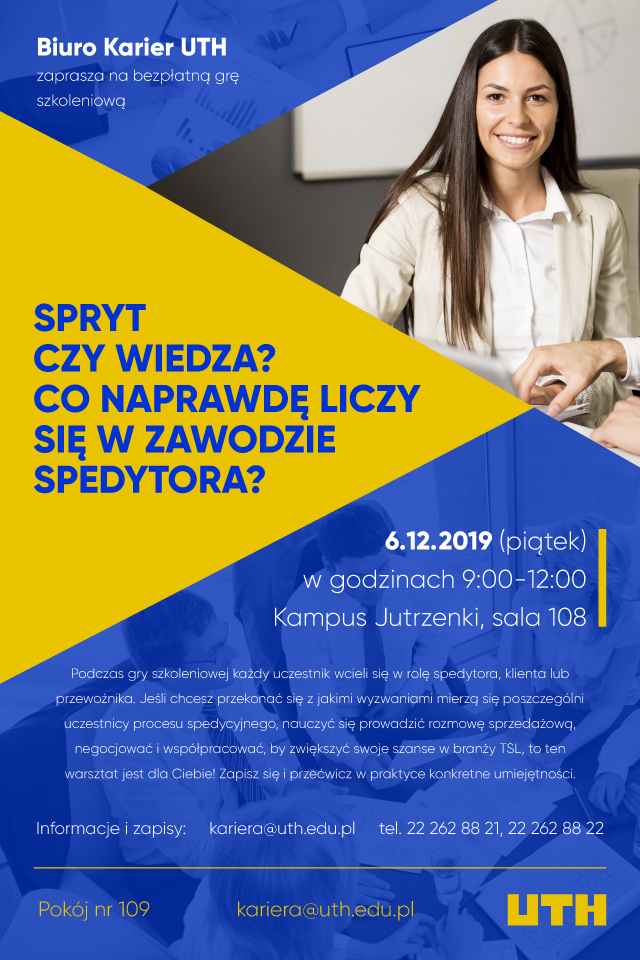 Zawód spedytor - gra szkoleniowa | UTH Warszawa
