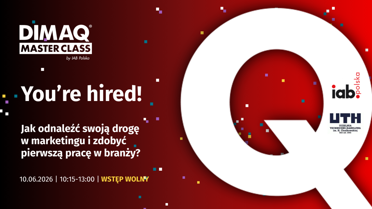 Grafika promująca VI edycję DIMAQ Masterclass by IAB Polska