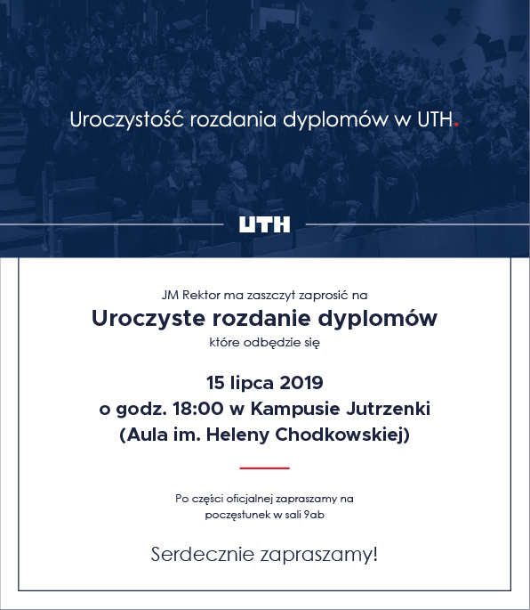 Rozdanie dyplomów 2019 | UTH Warszawa